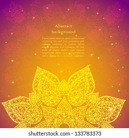 Indian Vintage Ornament. Vector illustration for your business presentation