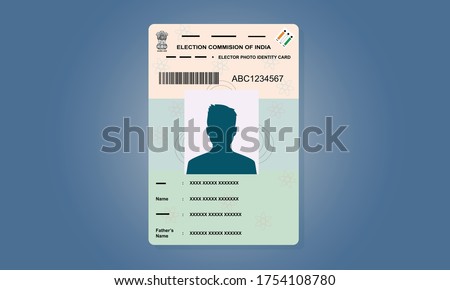 Indian Voter ID Card Vector