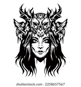 Indian Warrior Silhouette Outline Drawing