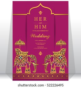 Indian wedding card.