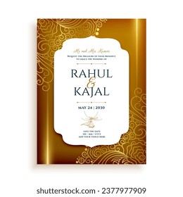 indian wedding card design save the date for your special day vector