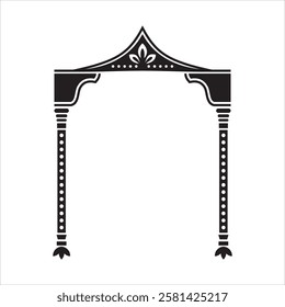 Indian Wedding Card Elements Arch Design