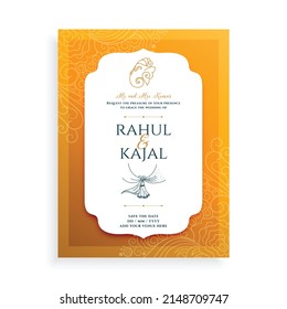 indian wedding card invitation template 