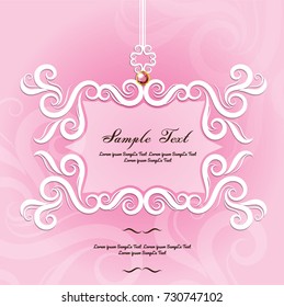 Indian wedding card or invitations with mandala pattern