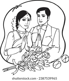 Indian wedding clip art. Creative HandwriINDIAN WEDDING CARD CLIP ART SYMBOL BLACK
