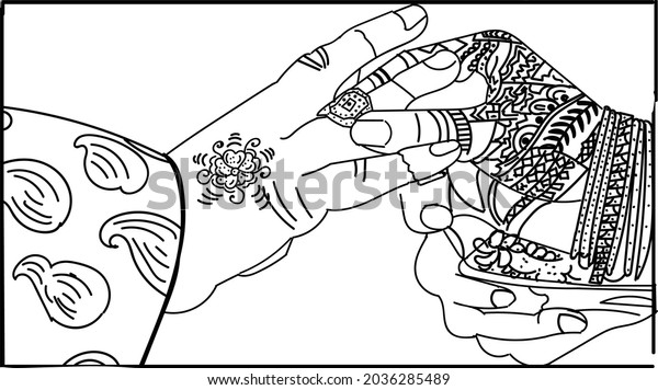 Indian Wedding Clip Art Engagement Ceremony Stock Vector (Royalty Free ...