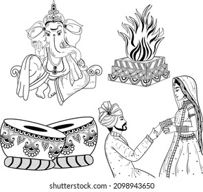 hindu wedding clipart free download