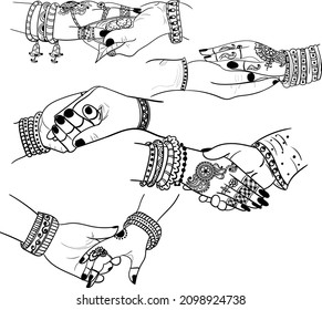 2,496 Indian marriage line art Images, Stock Photos & Vectors ...