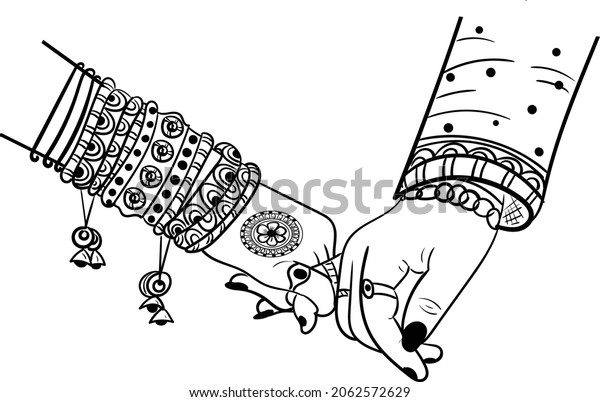 Indian Wedding Clip Art Hathleva Indian Stock Vector (Royalty Free ...