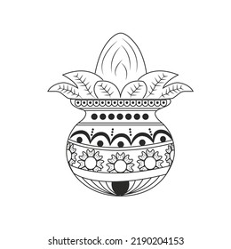 Indian wedding clip art religious kalash (pot)