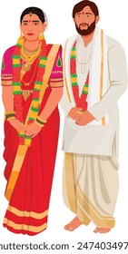 Indian wedding couple. Indian wedding bride and groom