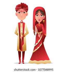 Cartoon Indian Wedding Couple Images, Stock Photos & Vectors | Shutterstock