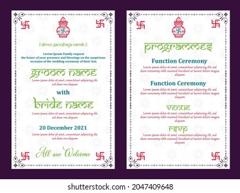 Indian Wedding Couple Wedding Invitaion