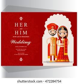 Indian wedding invitation card.