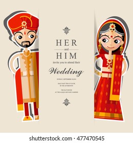 Indian wedding invitation card.