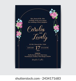 Indian Wedding Invitation Card with Decorative Templates. Illustrator and designer. Wedding Invites, save the date, Birthday Invites, Video Invites, E-Cards.