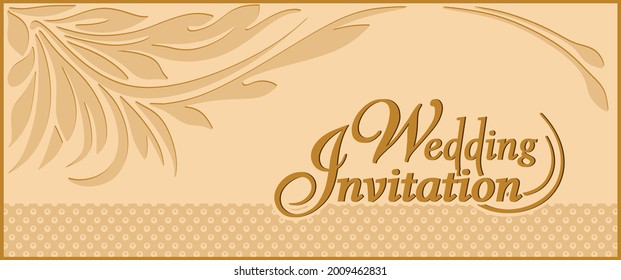 Indian wedding invitation card design. Vector illustration.