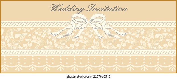 Indian wedding invitation card design. Vector illustration.