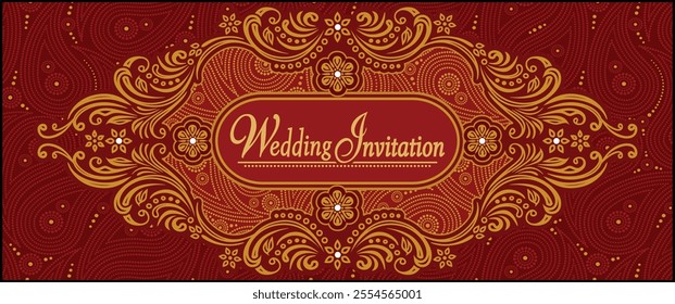 Indian wedding invitation card designs. Vector illustrations	
