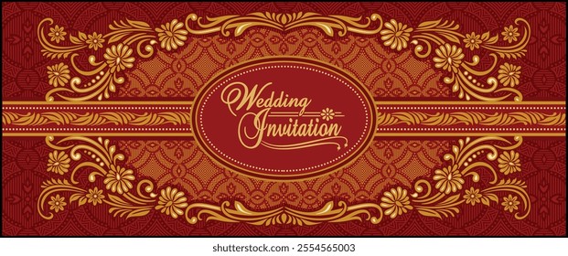 Indian wedding invitation card designs. Vector illustrations	
