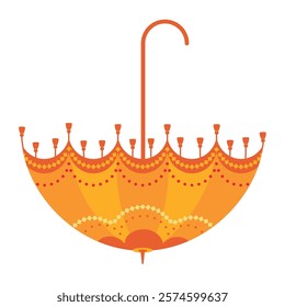 indian wedding umbrella decoration isolated