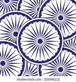 Indian wheel sticker card/background in vector format.