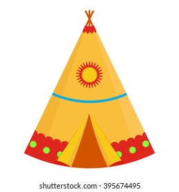 Indian wigwam vector illustration. isolated on white background.