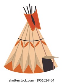 indian wild west tent icon