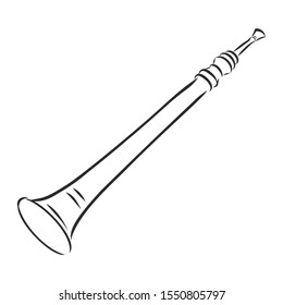 indian wind musical instrument sketch , shehnai