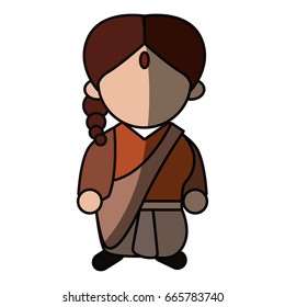 Indian woman cartoon