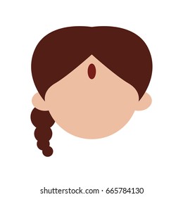Indian woman cartoon
