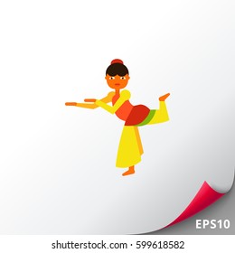 Indian Woman Dancing Icon