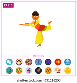 Indian Woman Dancing Icon