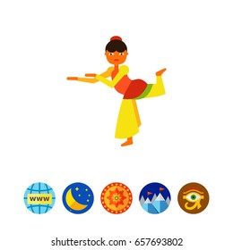 Indian Woman Dancing Icon