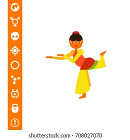 Indian Woman Dancing Icon