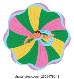 indian woman dancing top view isolated