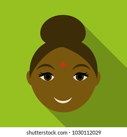 Indian woman icon. Simple illustration of indian woman vector icon for web