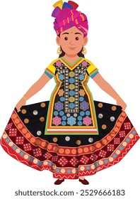 Indische Frau in traditionellem Kleid, Rajasthani Frau