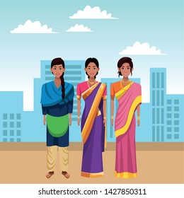 indian woman wearing traditional hindu clothes woman with braid and women wearing sari and jewelry profile picture