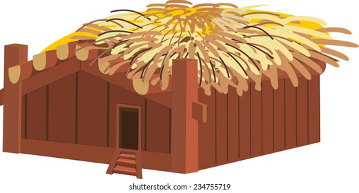 Indian wooden hut