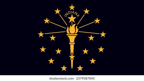 Indiana (1917-1955) Flag Vector Illustration Premium Quality