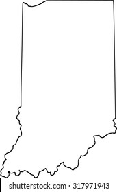 State Of Indiana Outline State Indiana Outline Images, Stock Photos & Vectors | Shutterstock