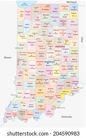 indiana administrative map