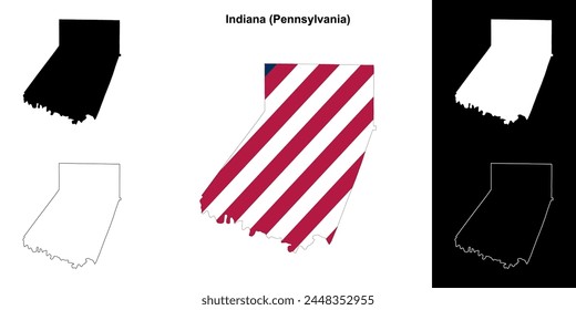 Indiana County (Pennsylvania) Outline-Kartenset