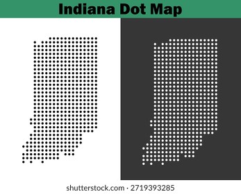 Indiana dot maps Vector en los Estados Unidos