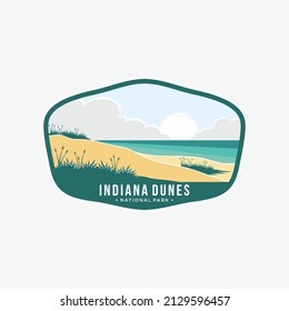 Indiana Dunes National Park Emblem patch logo illustration svg