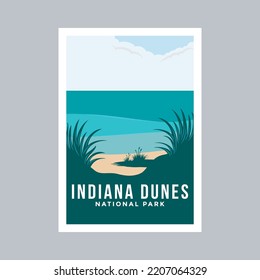 Indiana Dunes National Park Poster Illustration Design.