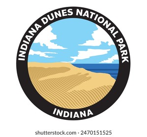 Logo del Vector del Parque Nacional de las Dunas de Indiana