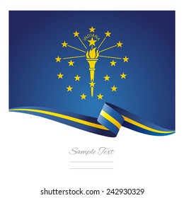 Indiana flag ribbon vector