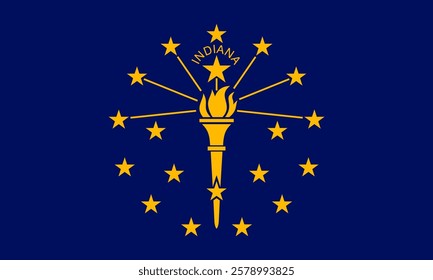 Indiana Flag, Flag of Indiana, USA